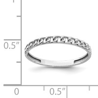 14K White Gold Link Design Band view 4