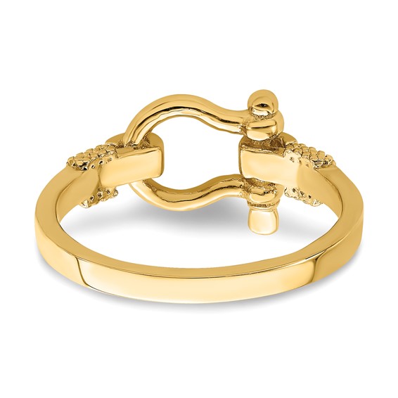 Gold Polished Shackle Rings