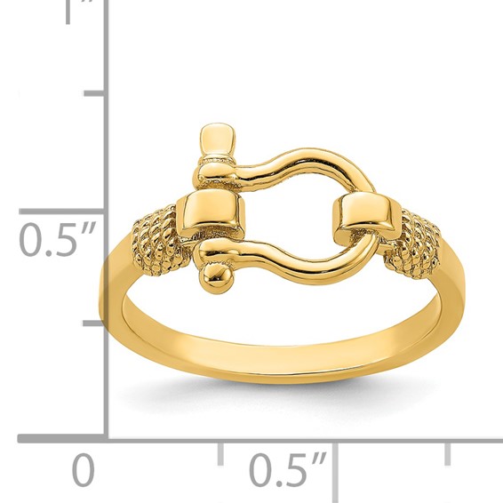 Gold Polished Shackle Rings