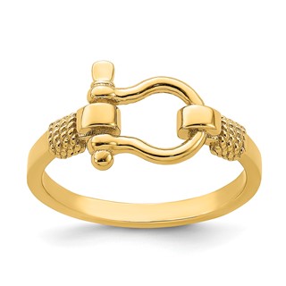 Gold Polished Shackle Rings