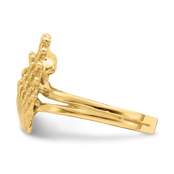 14K Lions Paw Shell Ring