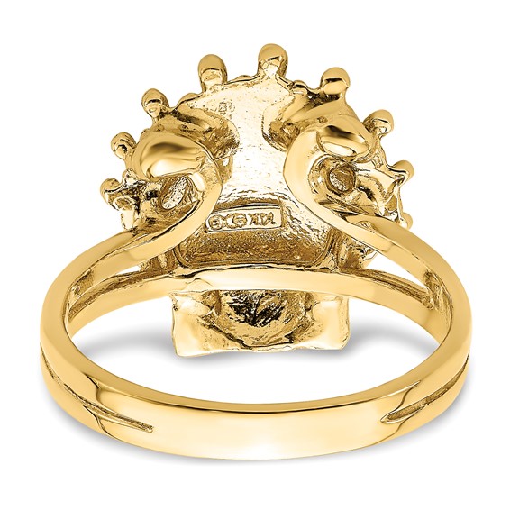 14K Lions Paw Shell Ring