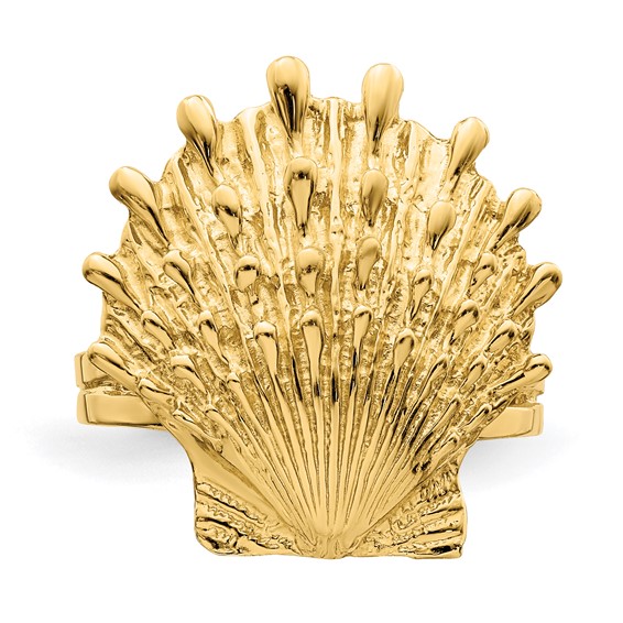 14K Lions Paw Shell Ring