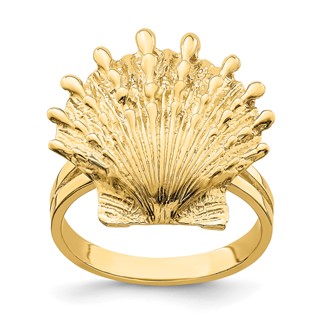 14K Lions Paw Shell Ring