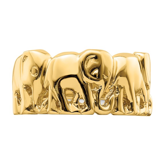 14k Polished Elephant Parade Ring