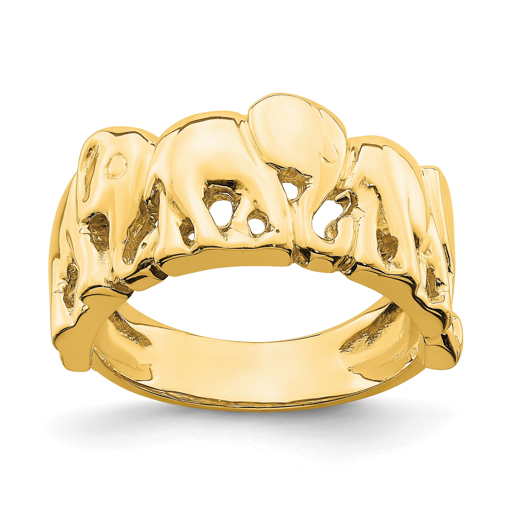 14k Polished Elephant Ring (R691)