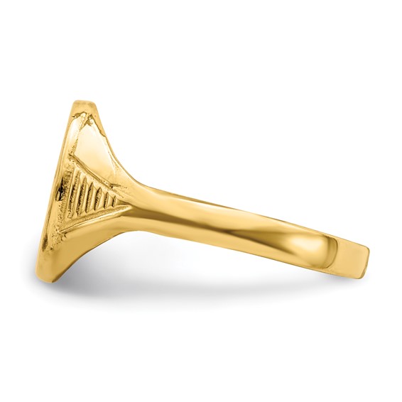 14k Oval Flower Size 3 Baby / Childs Ring