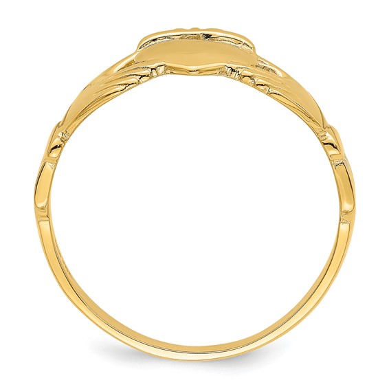 Gold Polished Claddagh Rings