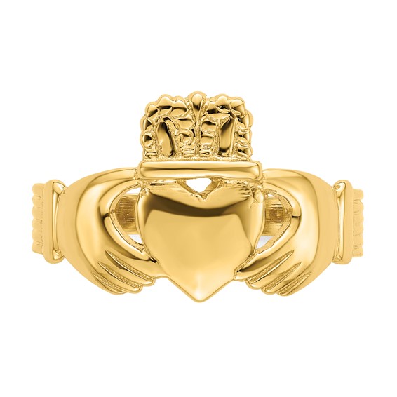 Gold Polished Claddagh Rings