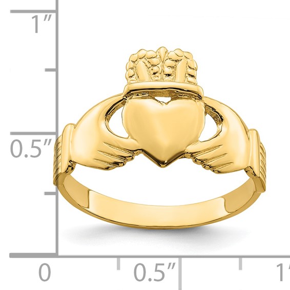 Gold Polished Claddagh Rings