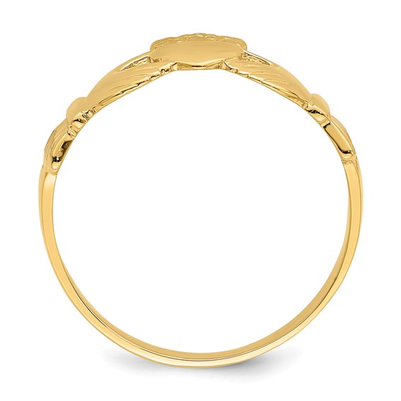 Gold Polished Claddagh Rings