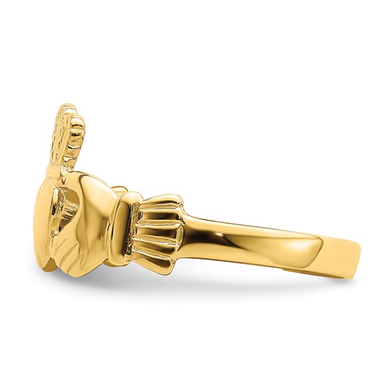 Gold Polished Claddagh Rings