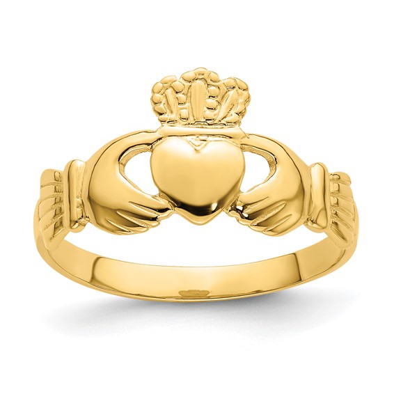 Gold Polished Claddagh Rings