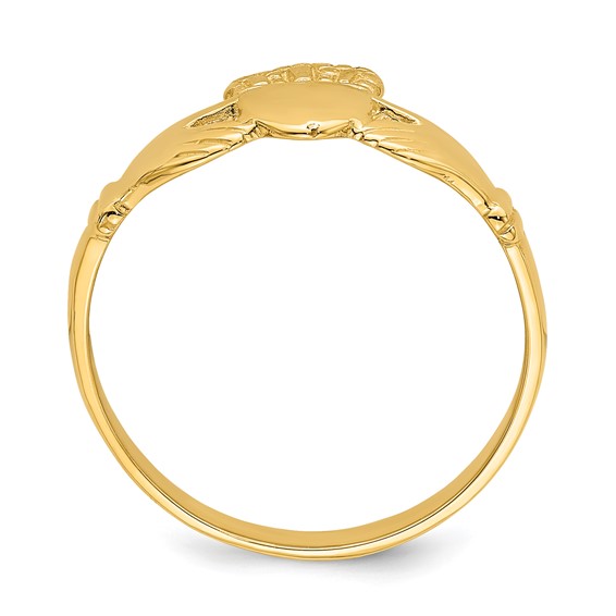 Gold Polished Claddagh Rings