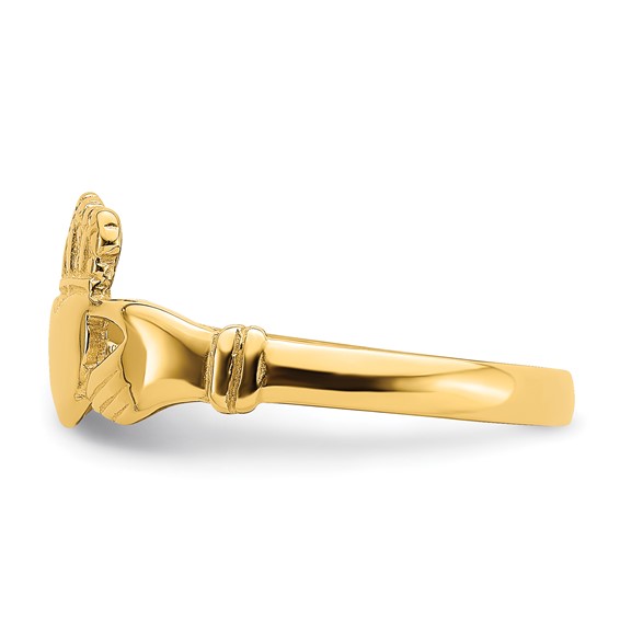 Gold Polished Claddagh Rings