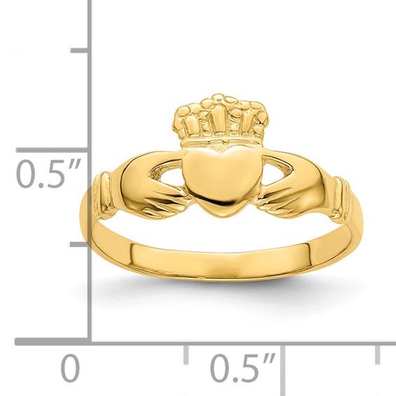 Gold Polished Claddagh Rings