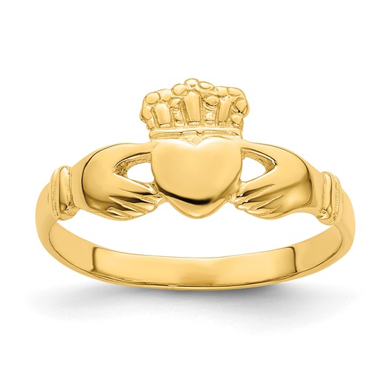 Gold Polished Claddagh Rings