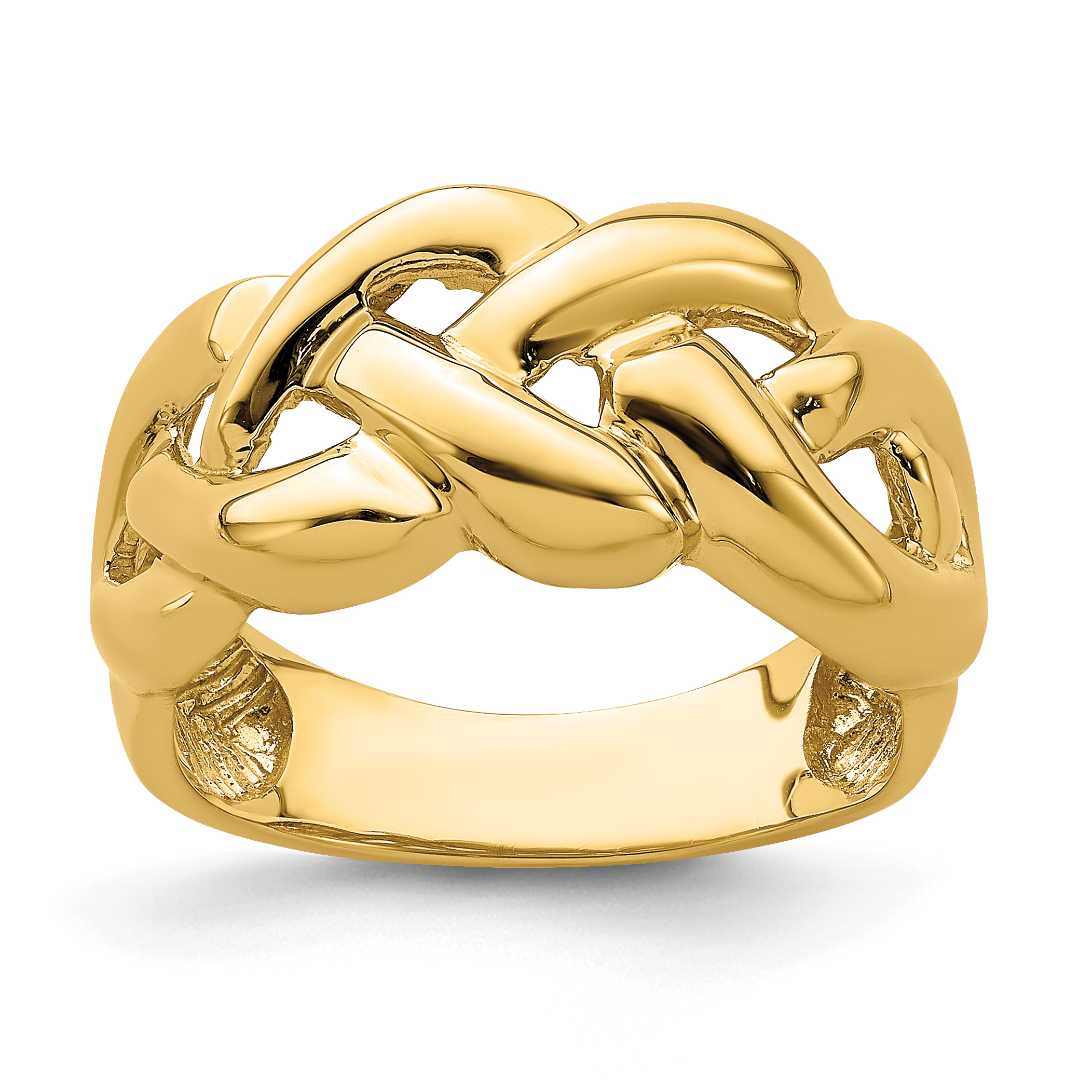 14k Polished Entwined Braided Ring (R703)