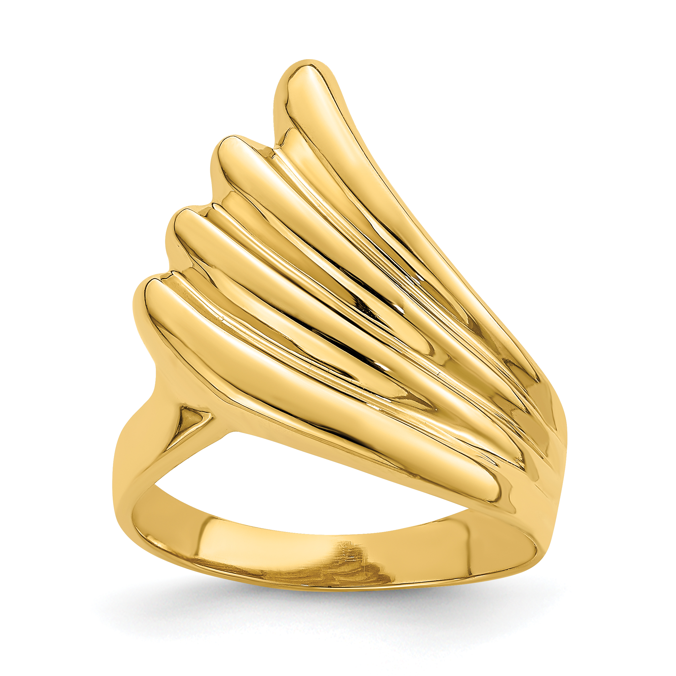 14K Polished Fish Tail Ring (R711)