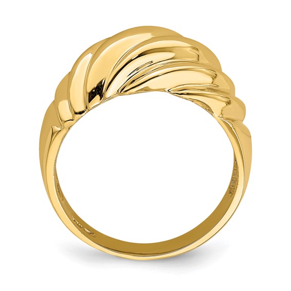 14k Polished Shrimp Fashion Ring
