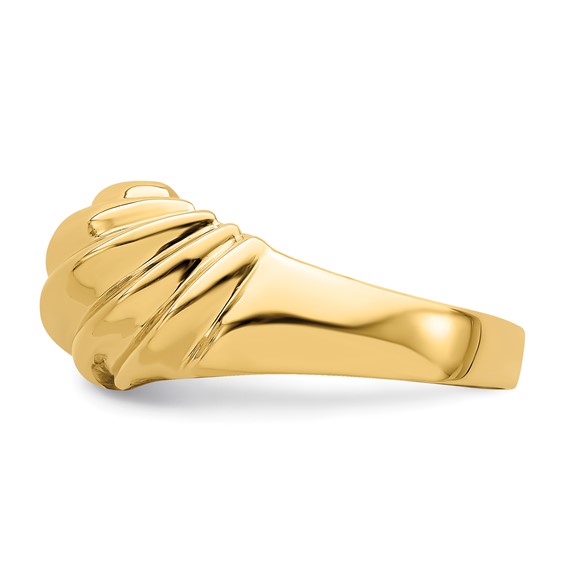 14k Polished Twist Dome Ring