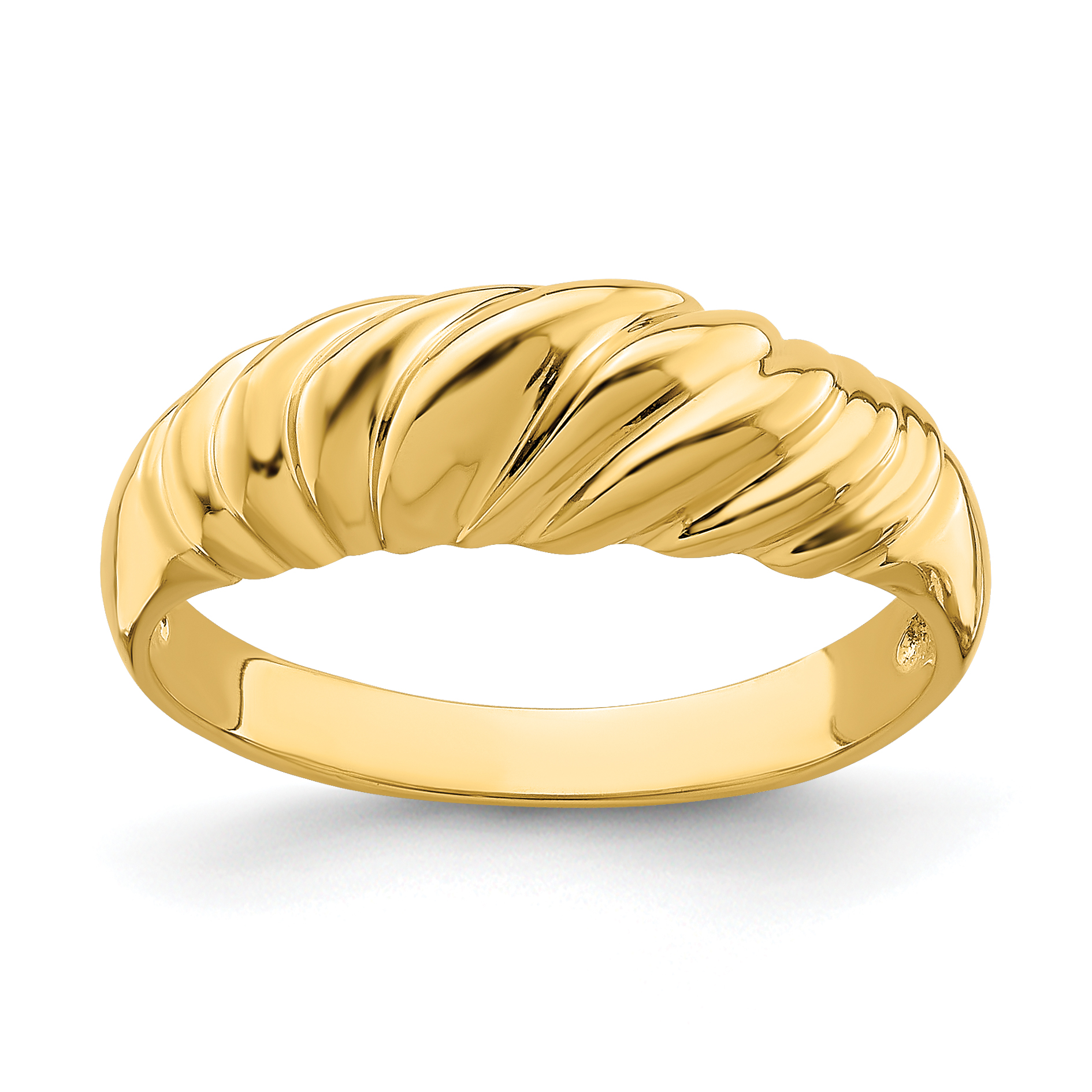 14k Polished Dome Ring (R718)