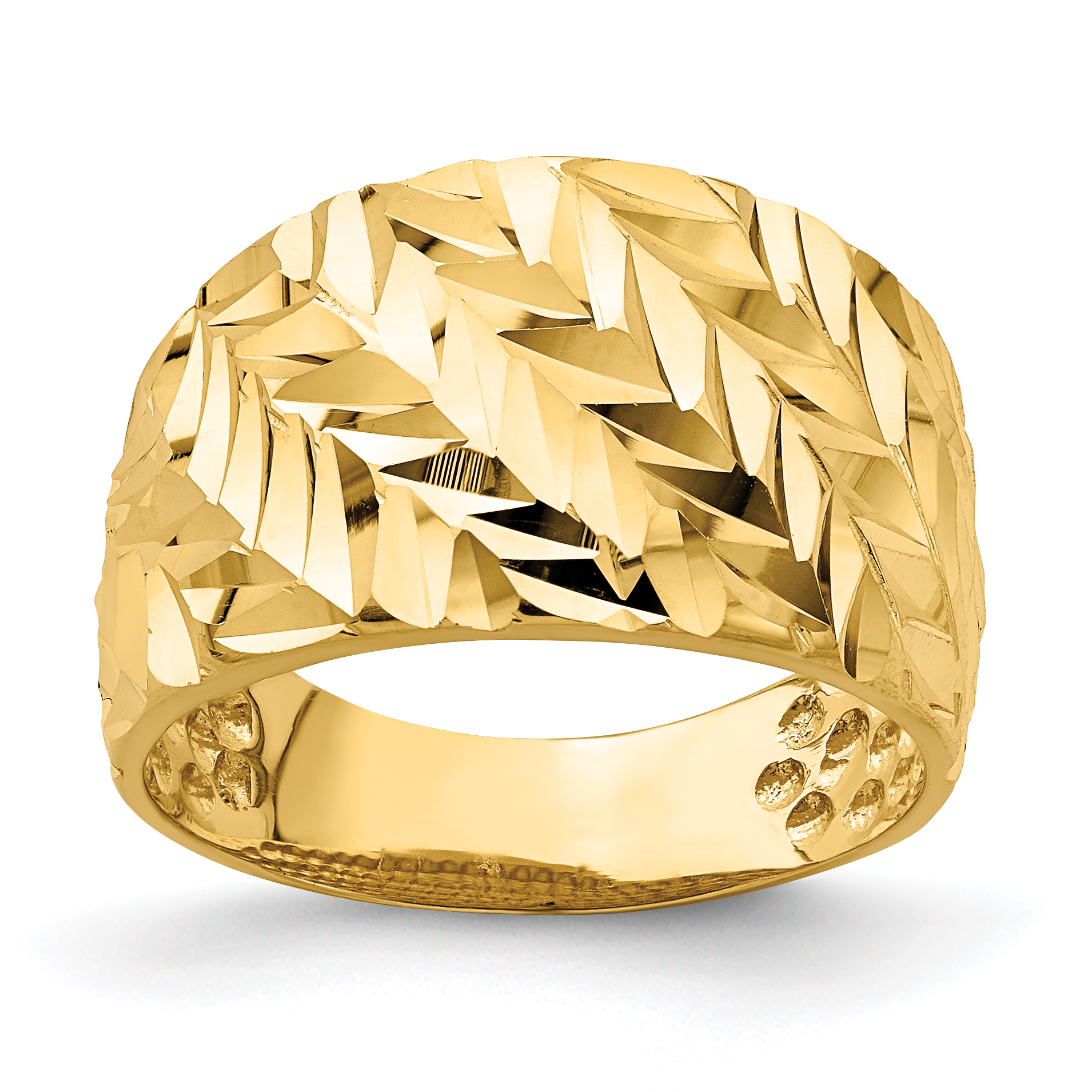 14k D/C Arrow Slash Dome Ring (R729)