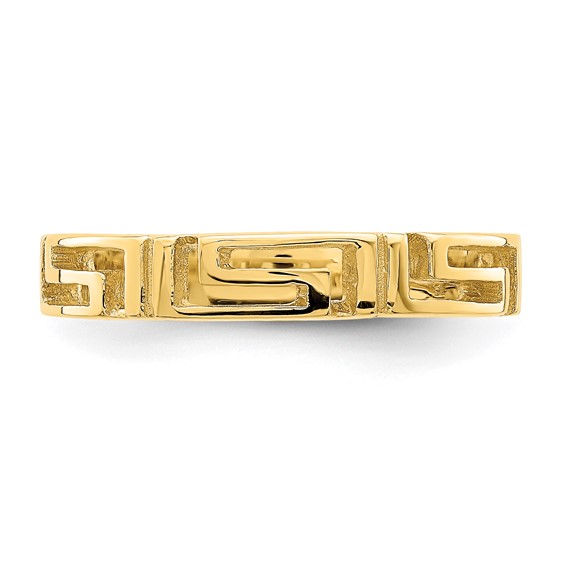 14k Cut-Out Greek Key Band