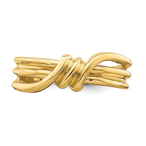 14k Polished Ribbed Twist Ring