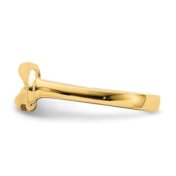 14k Polished Freeform Love Knot Ring