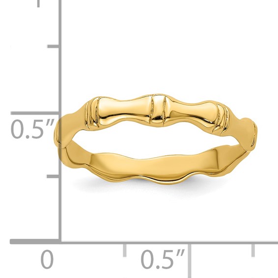 14k Polished Bamboo Band