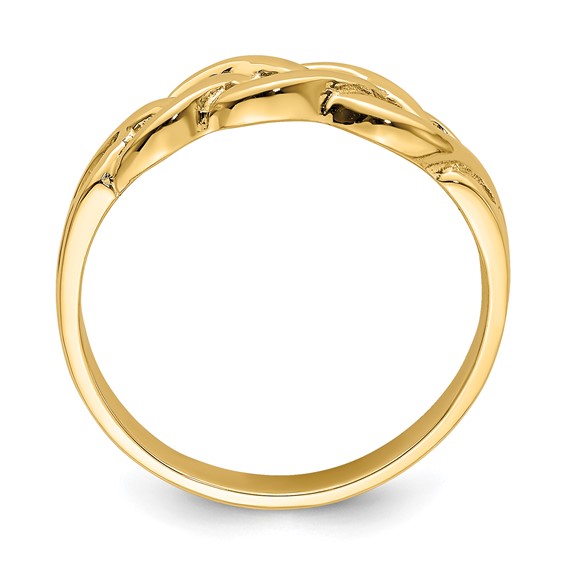14k Polished Braided Ring
