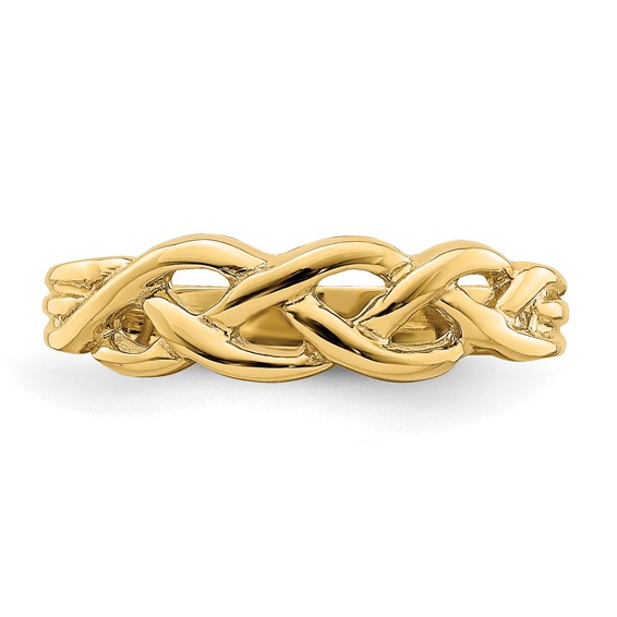 14k Polished Braided Ring