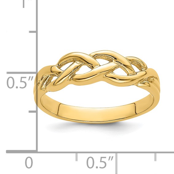 14k Polished Braided Ring