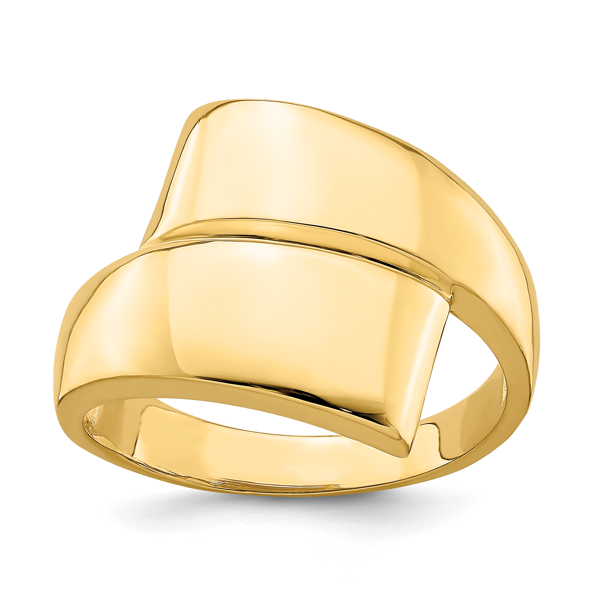 14K Polished Bypass  Ring (R844)