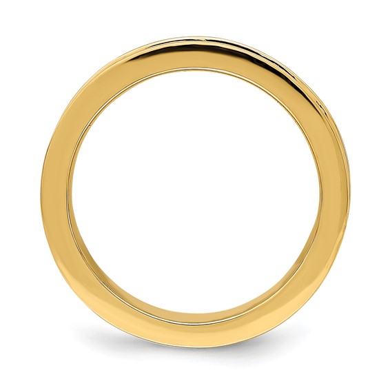 14k Two-tone Mens Claddagh Band