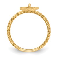 14K Dangle Filigree Heart Ring view 2