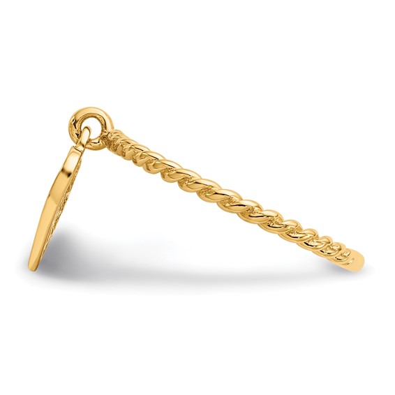 14k Dangle Filigree Heart Ring