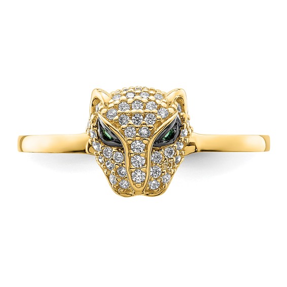 Gold Polished Lioness Rings