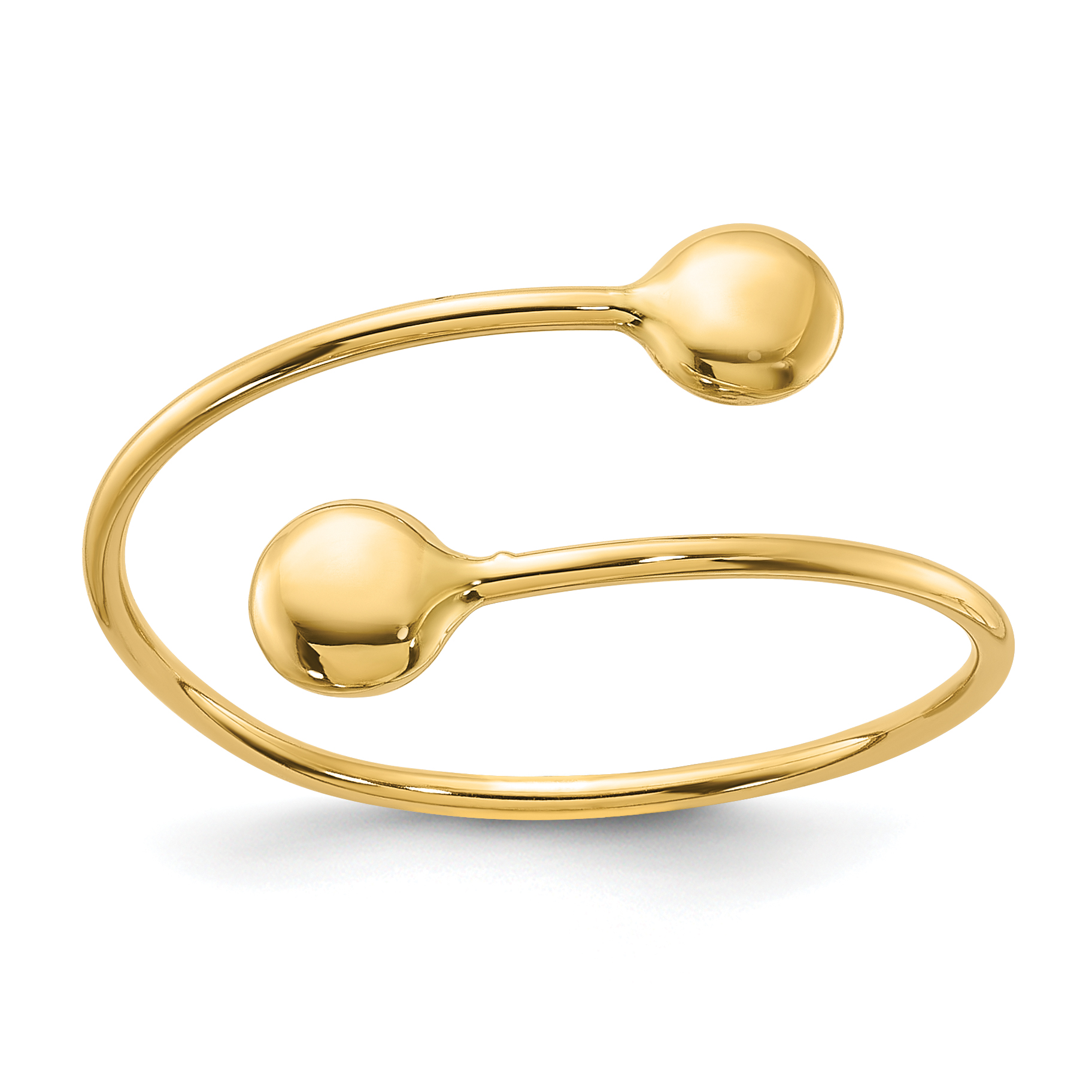 14K Polished Adjustable Fashion Ring (R961)