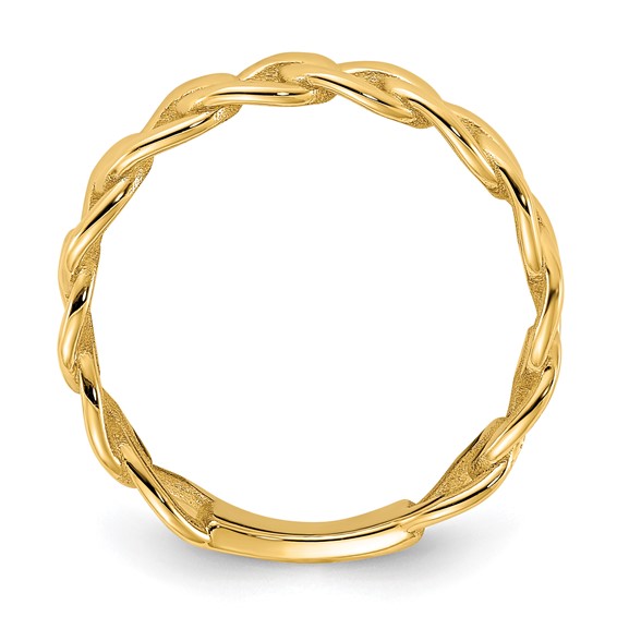 Gold Polished Curb Link Rings