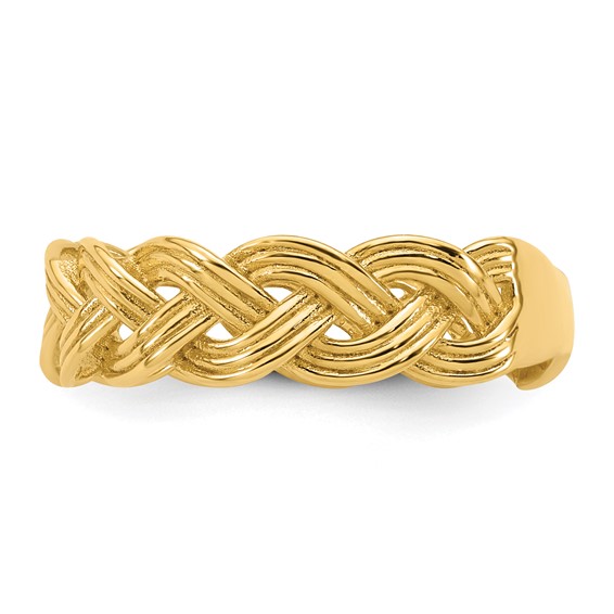 14k Polished Fancy Braided Size 7 Ring
