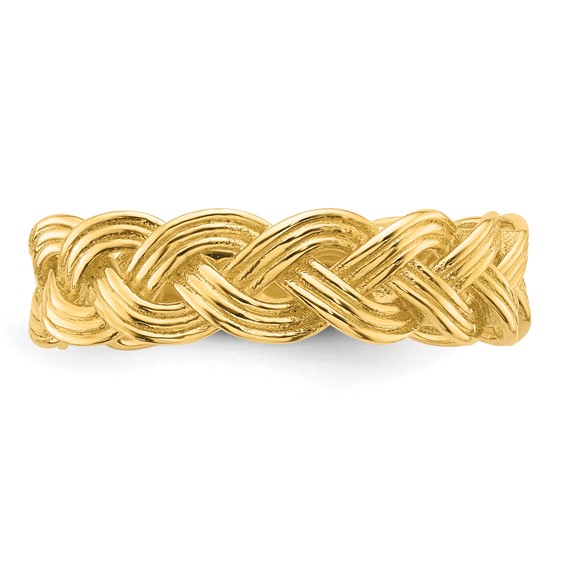 14k Polished Fancy Braided Size 7 Ring