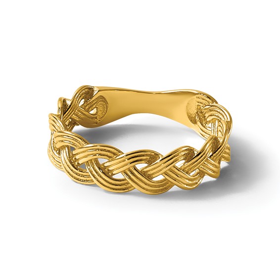 14k Polished Fancy Braided Size 7 Ring