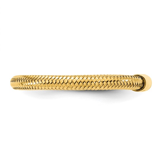 14k Polished Mesh Stretch Ring