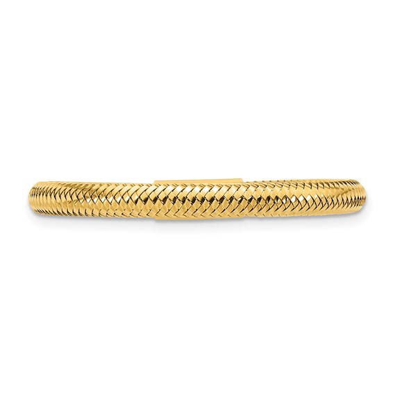 14k Polished Mesh Stretch Ring