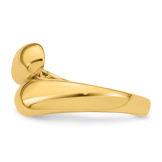 14K Polished Size 7 Bypass Ring