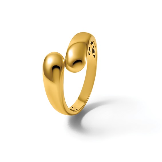 14K Polished Size 7 Bypass Ring