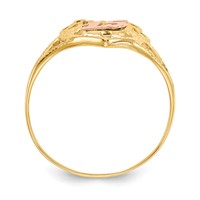 14K Two-Tone Quinceanera Amor 15 Heart Ring view 2