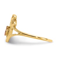 14K Two-Tone Quinceanera Amor 15 Heart Ring view 4